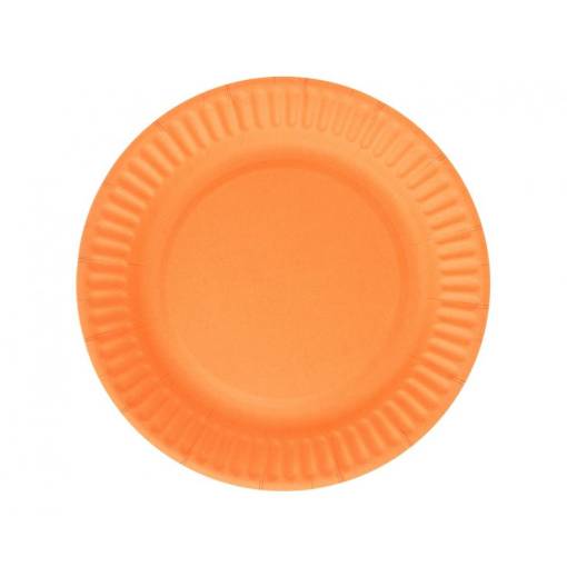 Foto - Papírové talíře - Oranžové, 6 kusů