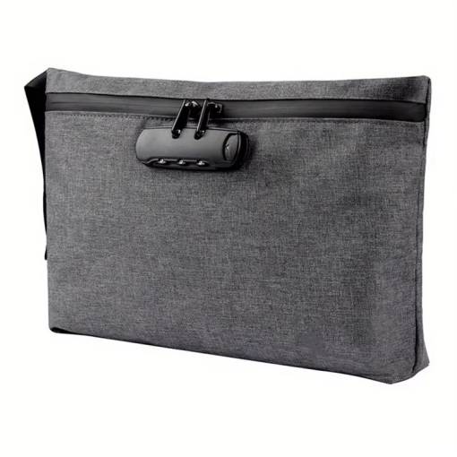 Foto - Smell Proof cestovní taška s kombinačním zámkem - Šedá