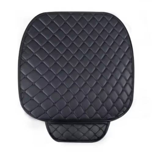 Foto - Kožený chránič na autosedačku - Černý s černým prošíváním