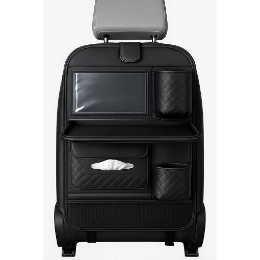 Foto - Organizér na zadní sedadlo auta – víceúčelový závěsný kapsář - Černý se vzorem