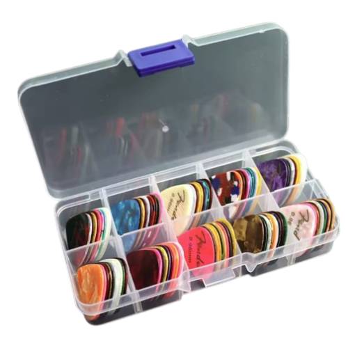 Foto - Sada kytarových trsátek 1,5 mm s úložným boxem