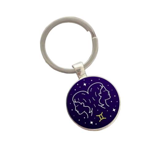 Foto - Kovový přívěsek na klíče - znamení Blíženci