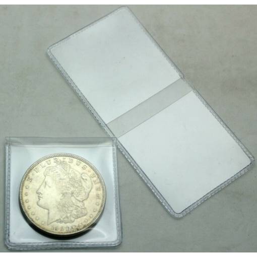 Foto - Ochranná fólie na mince, dvě kapsy - 100 x 50 mm