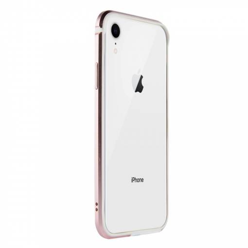Foto - Sulada hliníkový Bumper na iPhone XR - Růžově zlatá