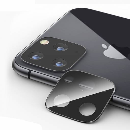 Foto - Tvrzené sklo Titanium na zadní kameru iPhone 11 Pro/ 11 Pro Max - Černá