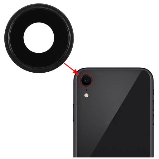 Foto - Čočka fotoaparátu pro iPhone XR - Černá