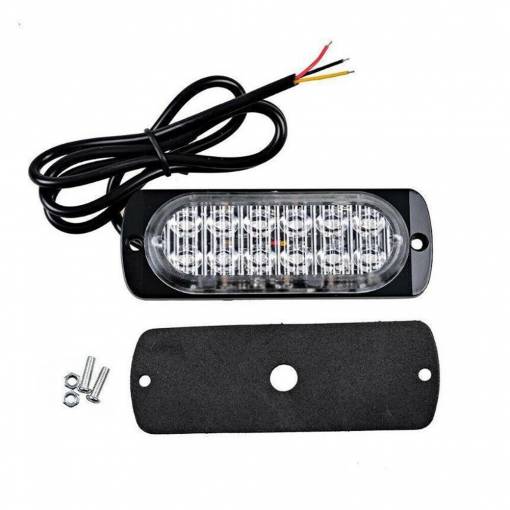 Foto - Automobilový maják stroboskop 36W 12LED 12-24V HI Power - Modro červený