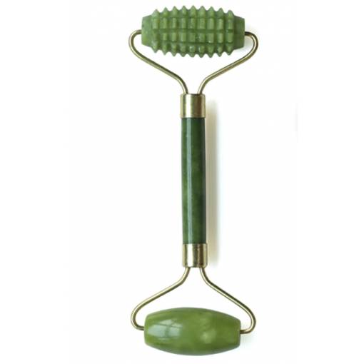 Foto - Liftingový a masážní váleček Jade roller - Tmavě zelený