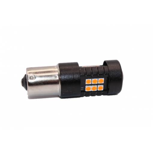 Foto - Auto LED žárovka CAN BUS BA15S 1156 P21W R5W - oranžová
