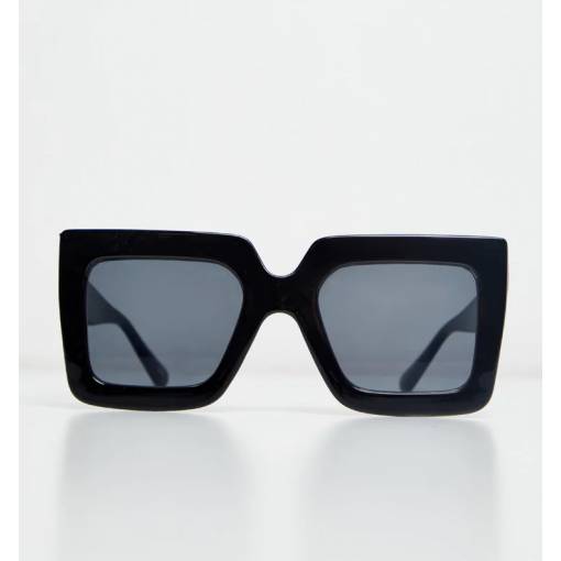 Foto - Čtvercové OVERSIZE dámské sluneční brýle, černé