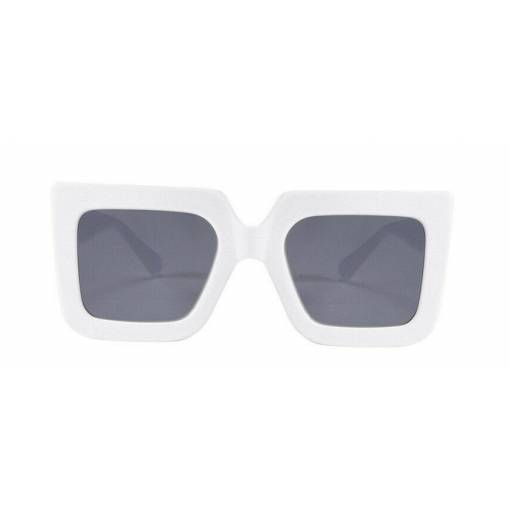 Foto - Čtvercové OVERSIZE dámské sluneční brýle, bílé