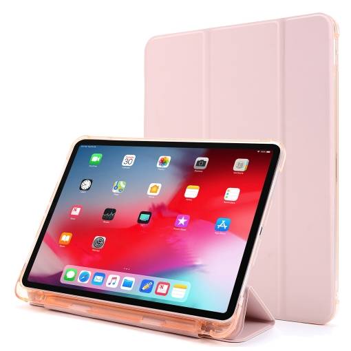 Foto - Pouzdro z PU kůže pro Apple iPad Pro 12.9 (2021) + slot pro Apple Pencil - Zlatá