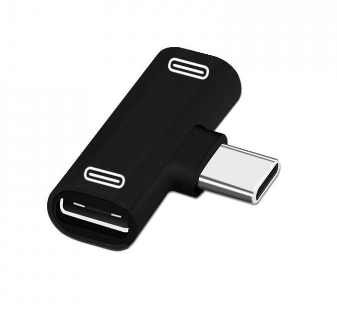 Rozdvojka USB-C na 2x USB-C - Černá