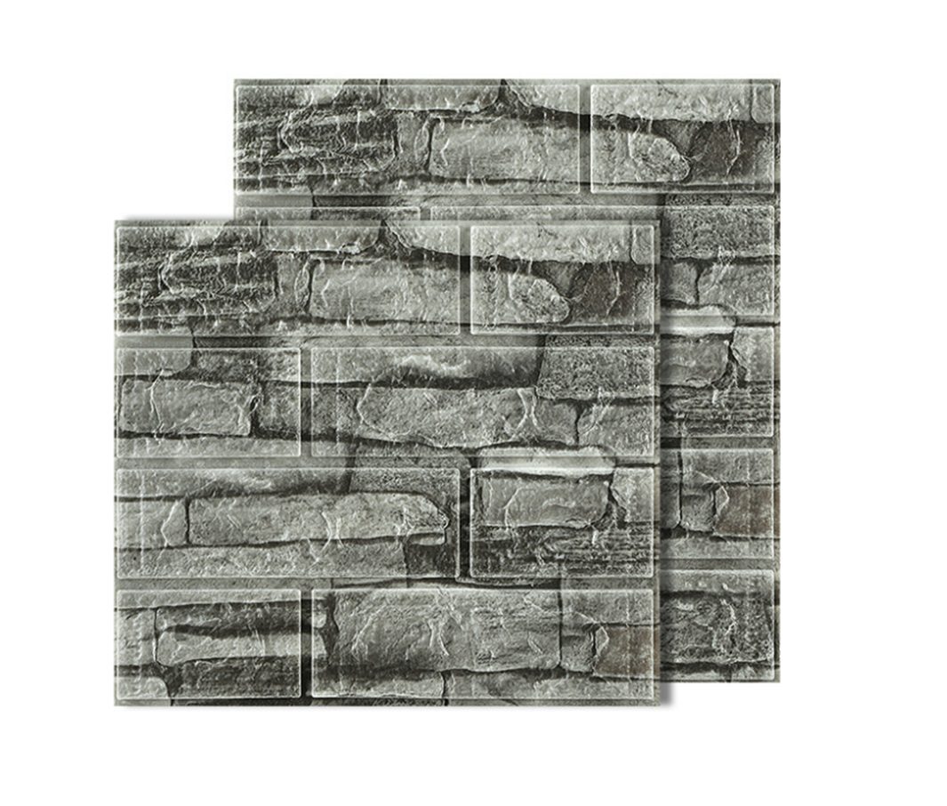 Dekor samolepící 3D panel na zeď - Tmavě šedá cihla