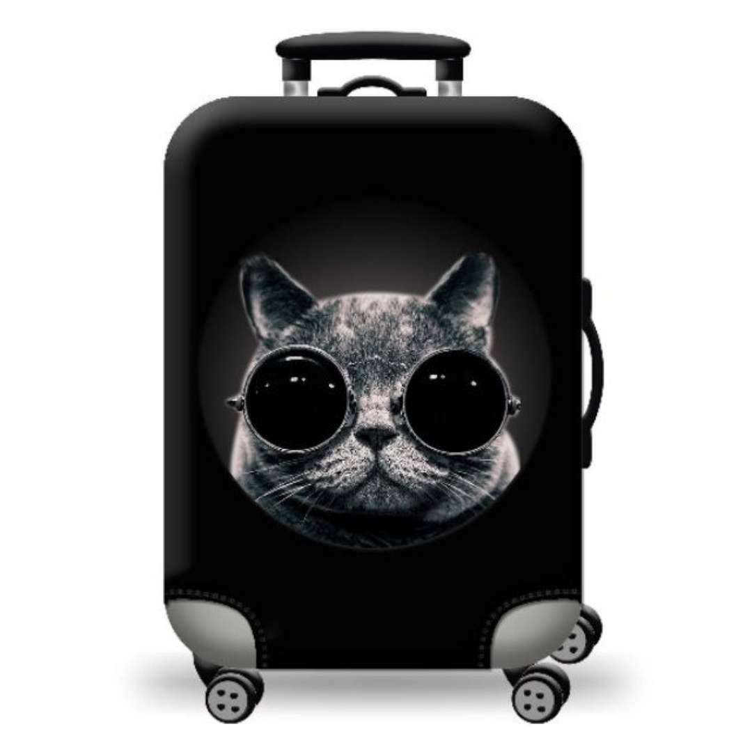 Ochranný obal na kufr - Kočka, L