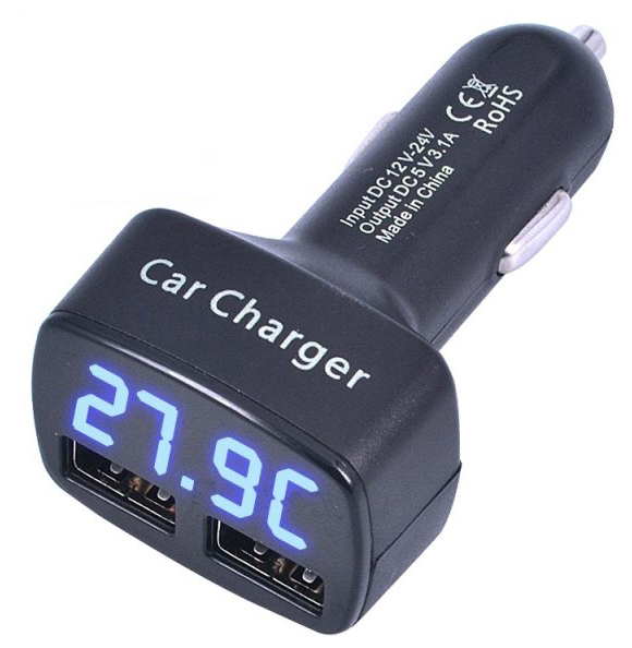 Auto USB nabíječka DC5V 3,1A - 4 v 1