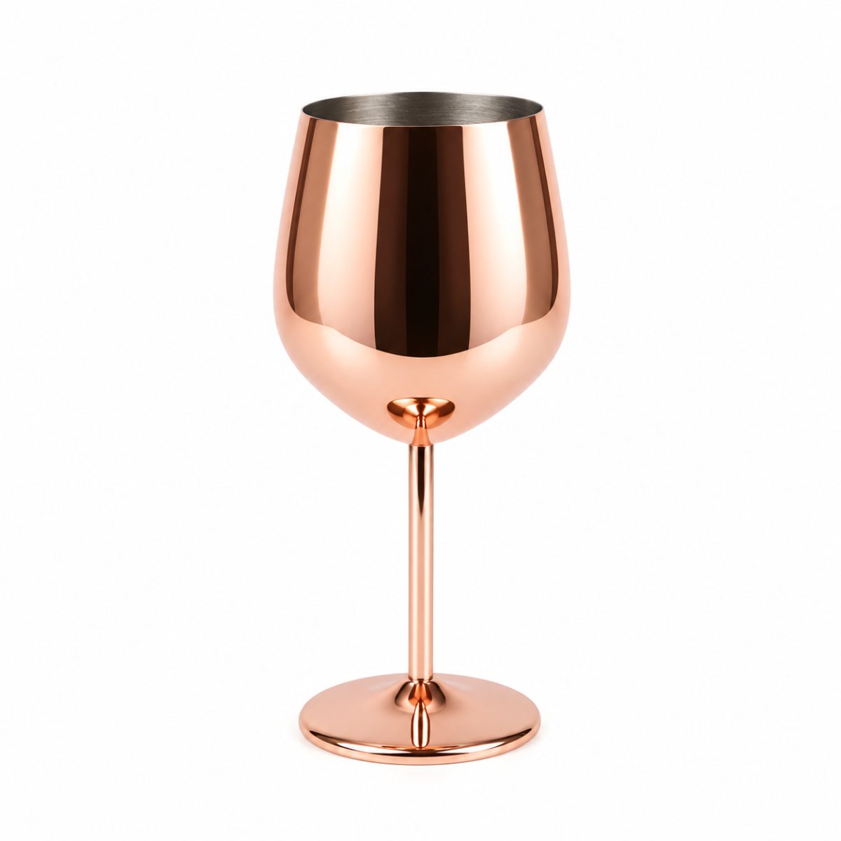 Nerezová sklenice na víno 400 ml - Růžová